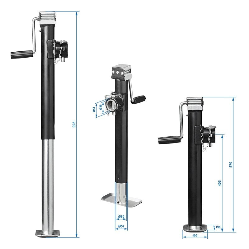 Support de remorque télescopique Heavy Duty SH57/1000 kg
