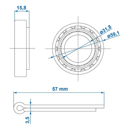 Roulement conique 67048/67010 31,75x59,13x15,87