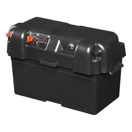 Boîte à batterie 35x18x20cm 2x USB - 1x prise 12V - Voltmètre