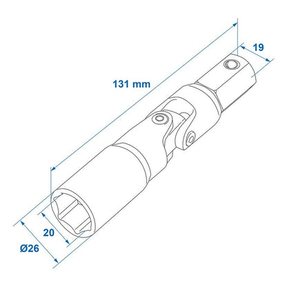 Joint de cardan adaptateur pour vérin stabilisateur 19 mm