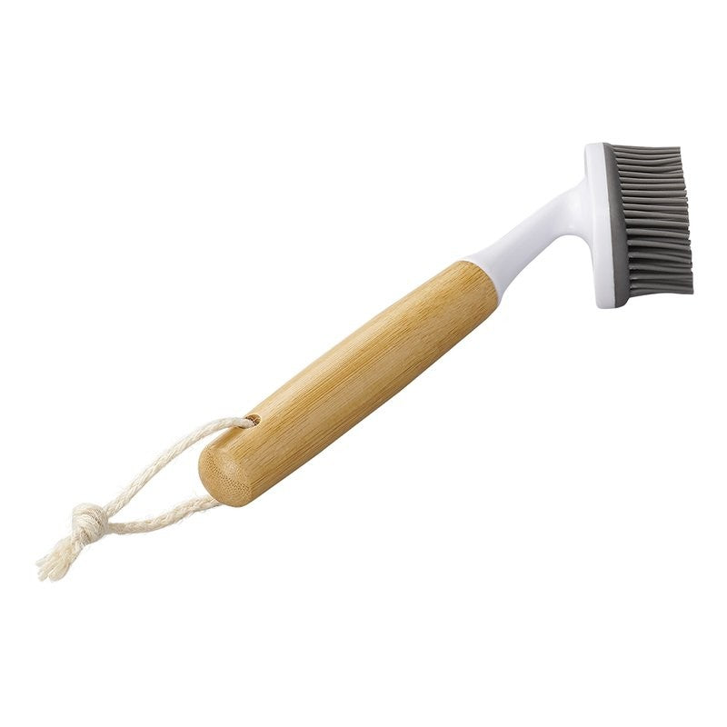 Brosse à vaisselle silicone 23 cm Ø7 cm x 4 cm bambou