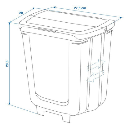 Poubelle 8L pliable pour caravane/camping-car