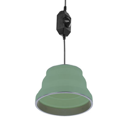 Lampe suspendue LED pliable verte Ø15cm