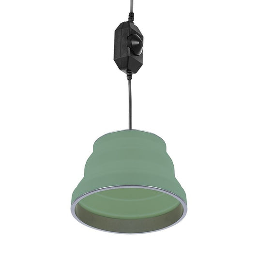 Lampe suspendue LED pliable verte Ø15cm