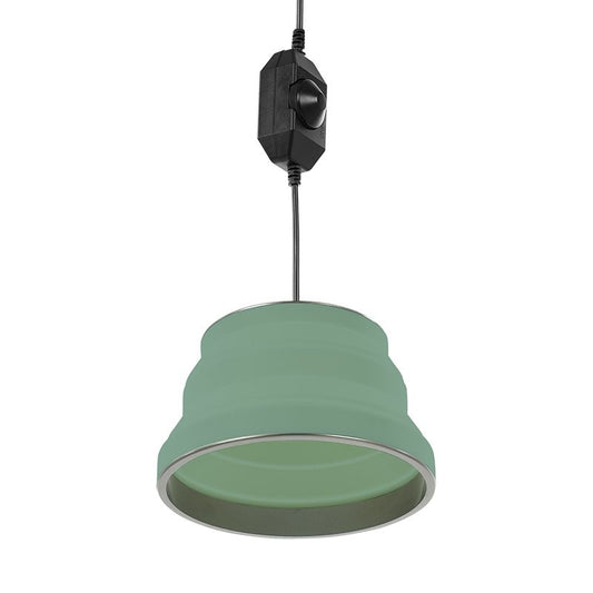 Lampe suspendue LED pliable verte Ø25cm