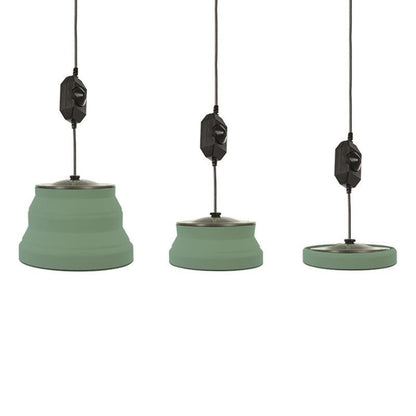 Lampe suspendue LED pliable verte Ø25cm