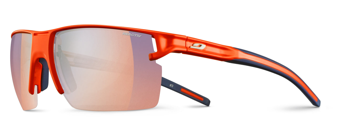 Lunette de soleil Julbo Outline | Orange Fluo /Bleu | Reactiv Performance 1-3 Hc