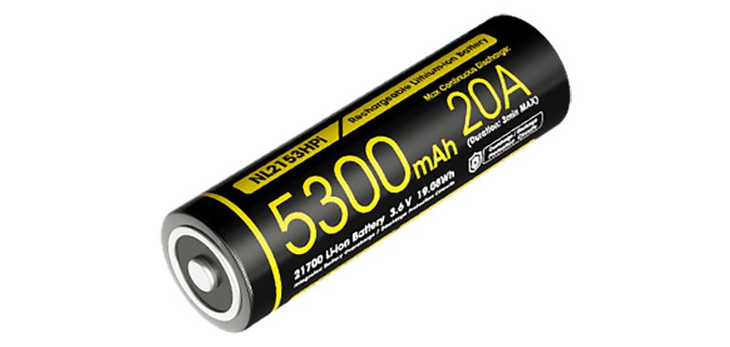 Accu Li-ion 21700 Haute Performance - Capacité 5300mAh