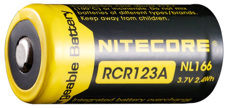 Batterie NITECORE li-ion RCR123A 650 mAh