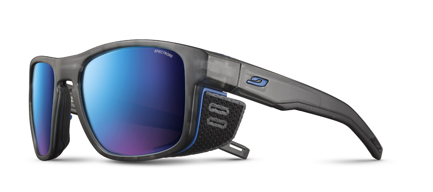 Lunette de soleil Julbo Shield M | Gris Translu / Bleu | Spectron 3Cf