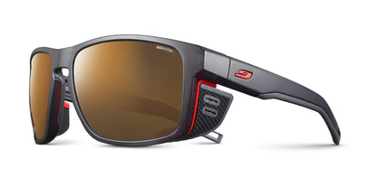 Lunette de soleil Julbo Shield M | Noir Translu / Orange Fluo | Reactiv High Mountain 2-4