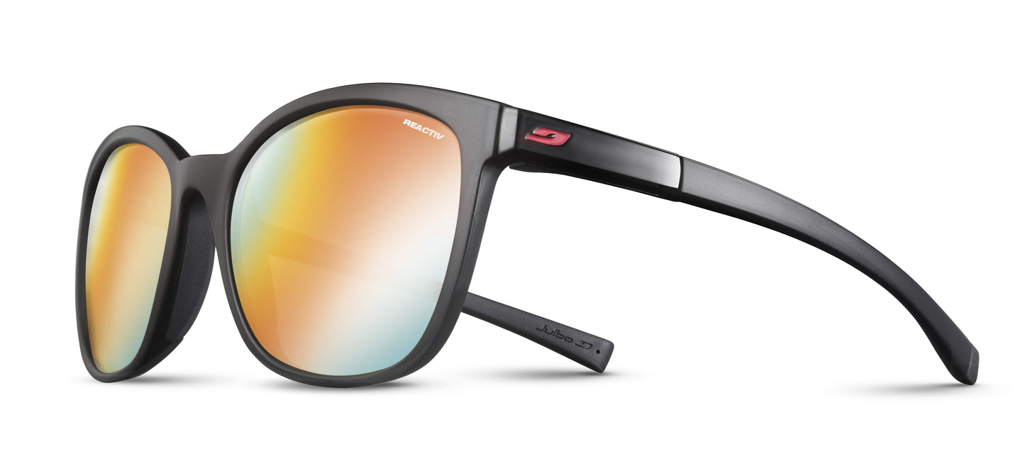 Lunette de soleil Julbo Spark | Black / Corail | Reactiv Performance 1-3 Laf