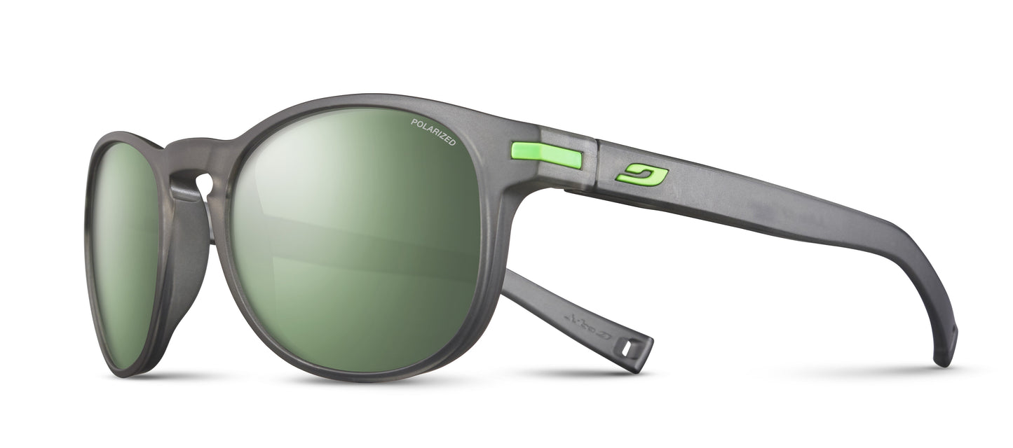 Lunette de soleil Julbo Valparaiso | Noir Translu Mat / Vert Fluo | Polarized 3