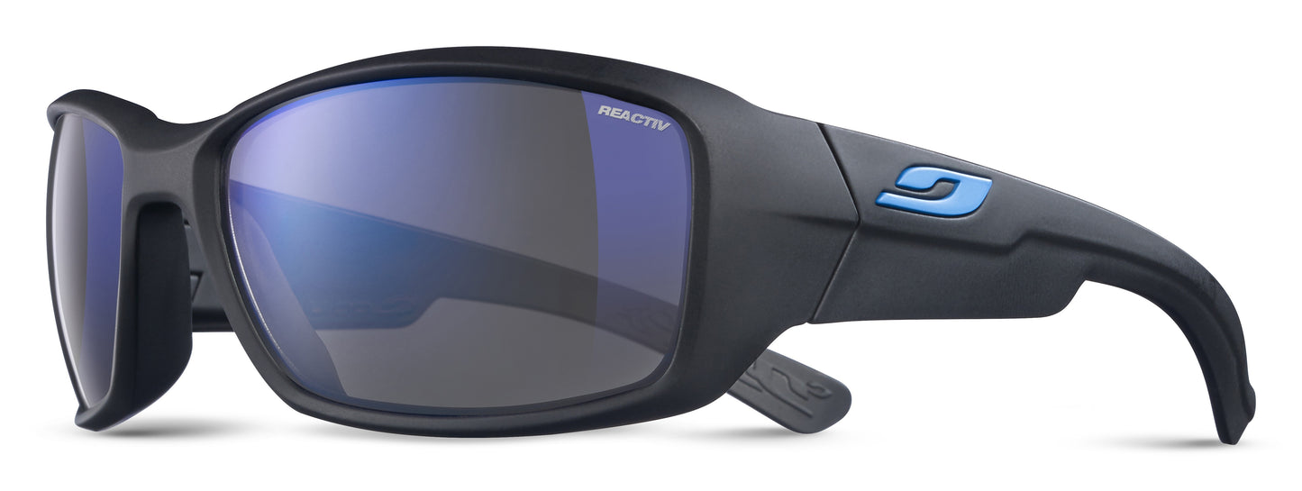 Lunette de soleil Julbo Whoops | Noir Mat / Enjos Bleu Cyan | Reactiv Nautic 2-3