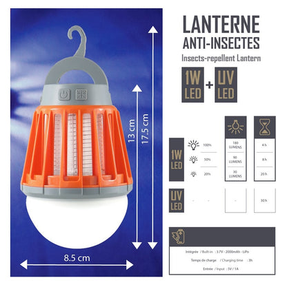 Lampe UV anti-moustiques à suspendre | Jaune