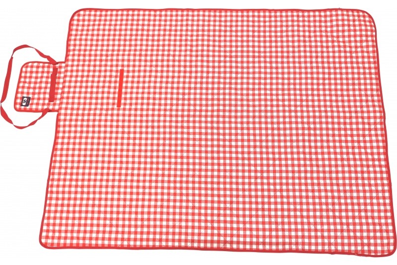 Couverture pique-nique blanc/rouge' Microfibre/PEVA 160 x 120 cm