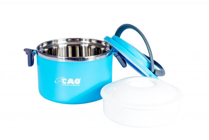 Lunch box isotherme RONDE 1 litre' Bleu  H 12,3 cm ø 15 cm