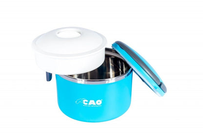 Lunch box isotherme RONDE 1 litre' Bleu  H 12,3 cm ø 15 cm