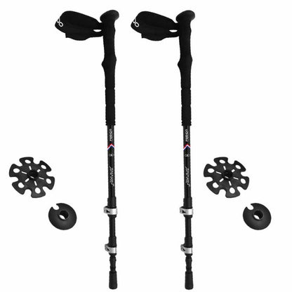 Paire de bâtons de randonnée télescopiques pour débutants