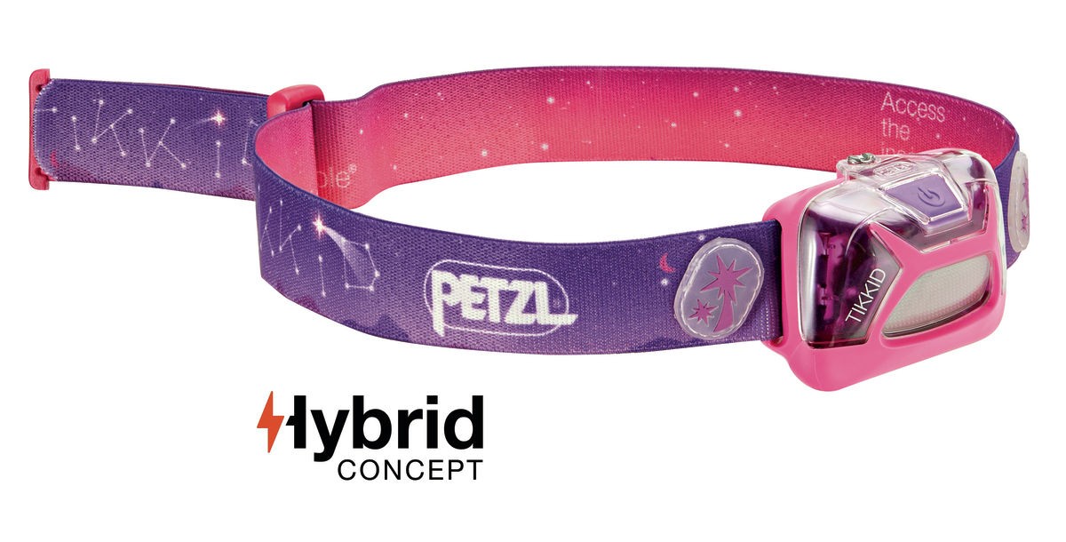 Lampe frontale enfant 20 lumens PETZL TIKKID - Rose