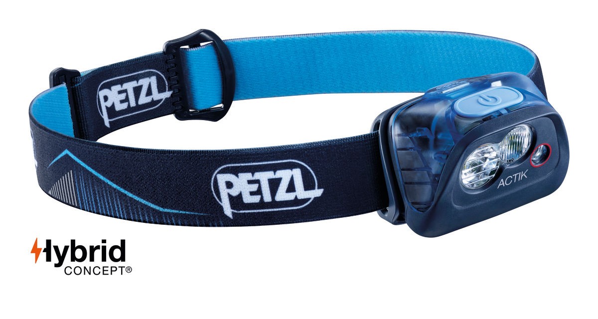 Lampe frontale 350 lumens éclairage rouge PETZL ACTIK - Bleu