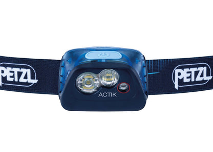 Lampe frontale 350 lumens éclairage rouge PETZL ACTIK - Bleu