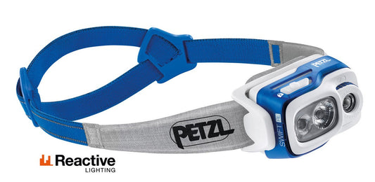 Lampe frontale 900 lumens rechargeable PETZL SWIFT RL - Bleu