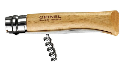 Couteau Opinel n°10 avec tire-bouchon et manche hêtre