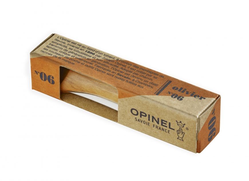 Couteau Opinel n° 6 lame en inox et manche en olivier