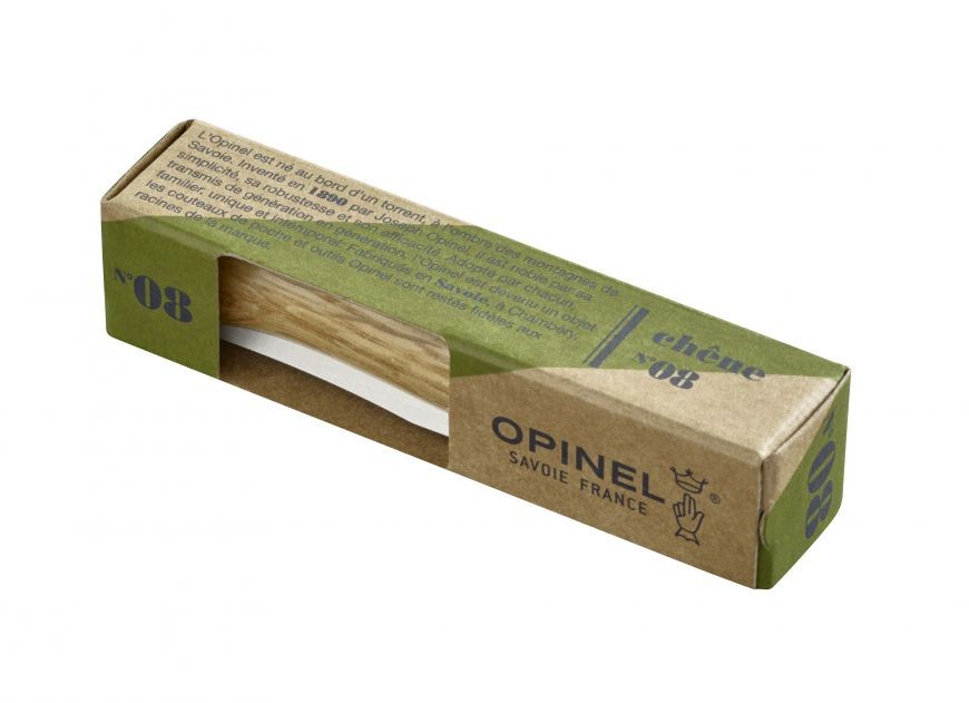 Couteau Opinel n° 8 lame en inox et manche en chêne