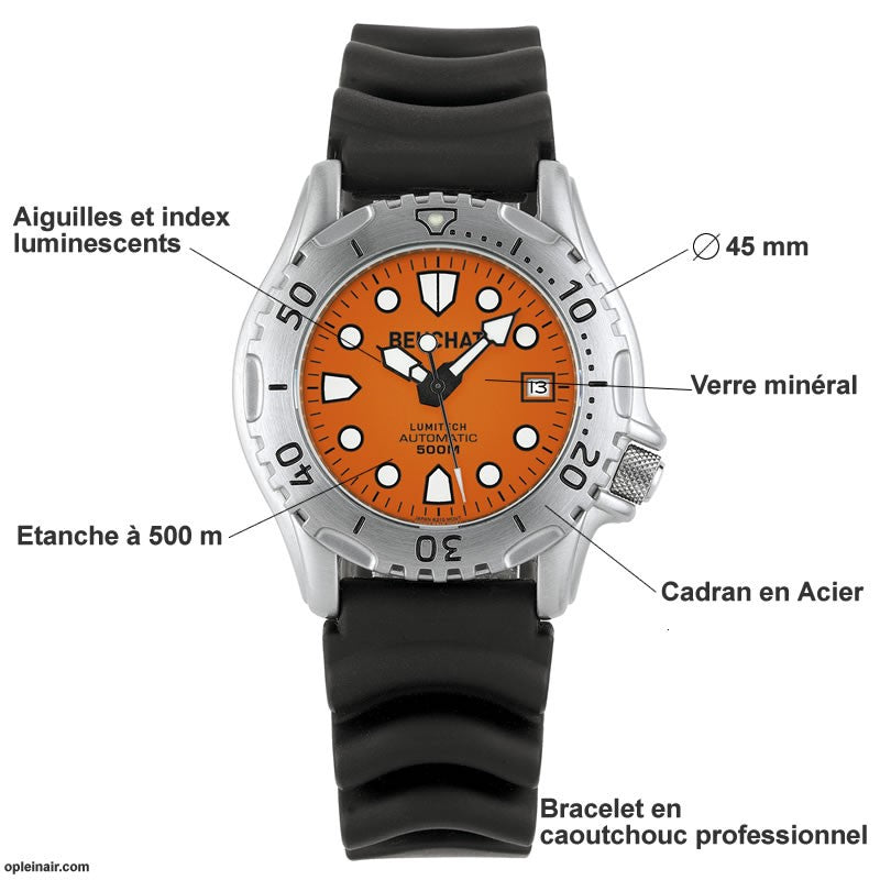 Montre automatique étanche 500 m - BEUCHAT