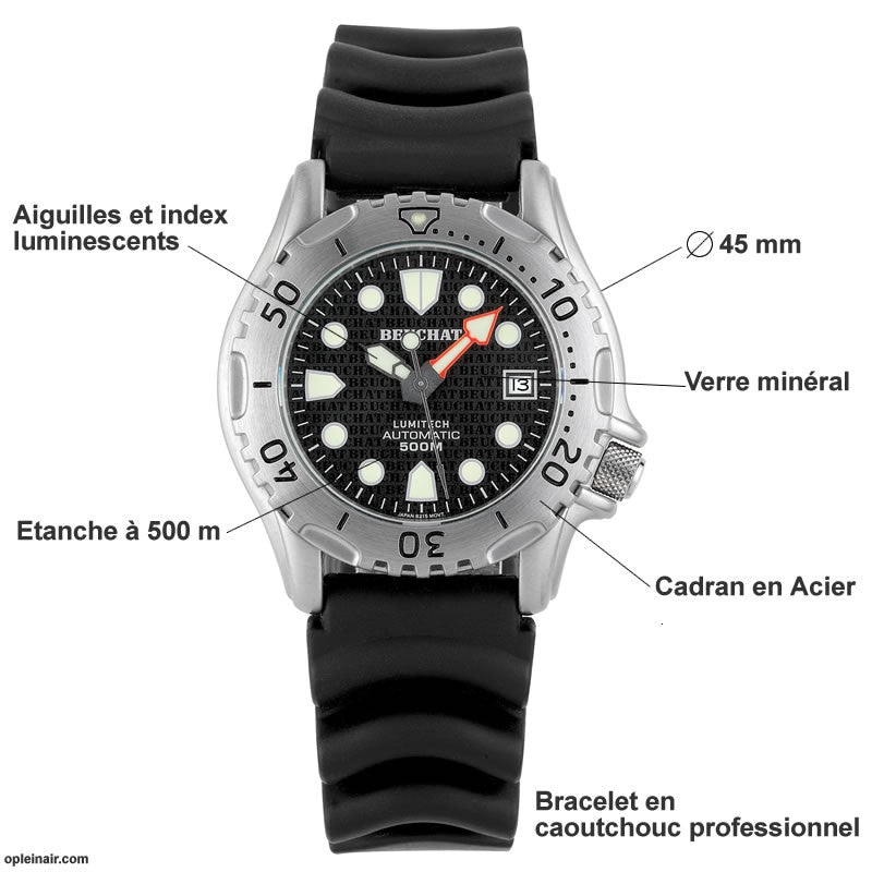 Montre automatique étanche 500 m  - BEUCHAT