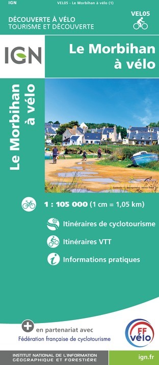 Carte vélo Le Morbihan à Vélo IGN cyclotourisme