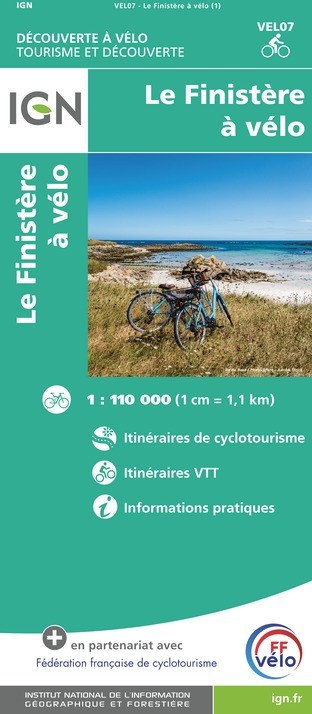 Carte vélo Finistère à Vélo IGN cyclotourisme