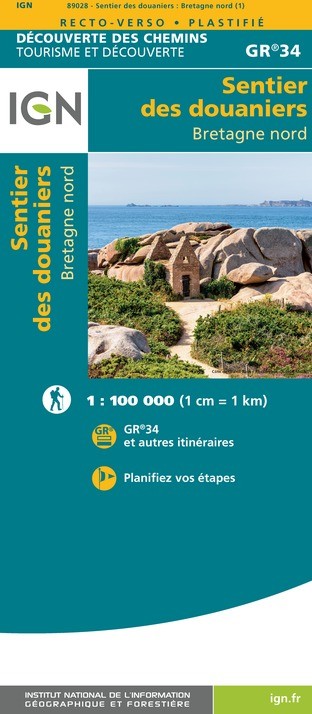 GR34 | Le sentier des douaniers - Bretagne Nord - Carte IGN