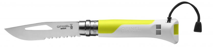 Opinel outdoor n° 8 avec manche jaune fluo