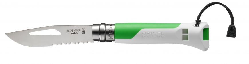 Opinel outdoor n° 8 avec manche vert fluo