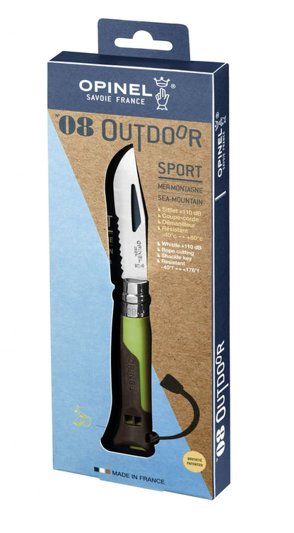 Opinel outdoor n° 8 avec manche terre/vert