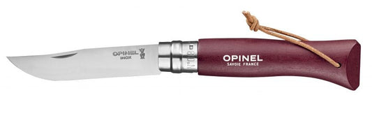 Couteau Opinel n° 8 lame en inox et manche grenat