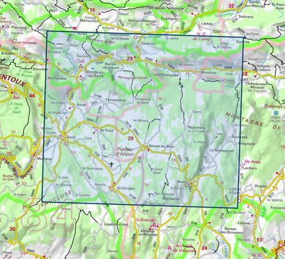 Carte IGN banon sault plateau de saint christol 3240OT série Top 25