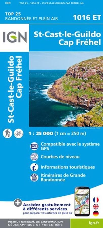 Carte IGN saint cast le guildo frehel 1016ET série Top 25