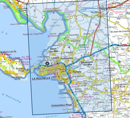 Carte IGN la rochelle Anse de l'Aiguillon 1329ET série Top 25