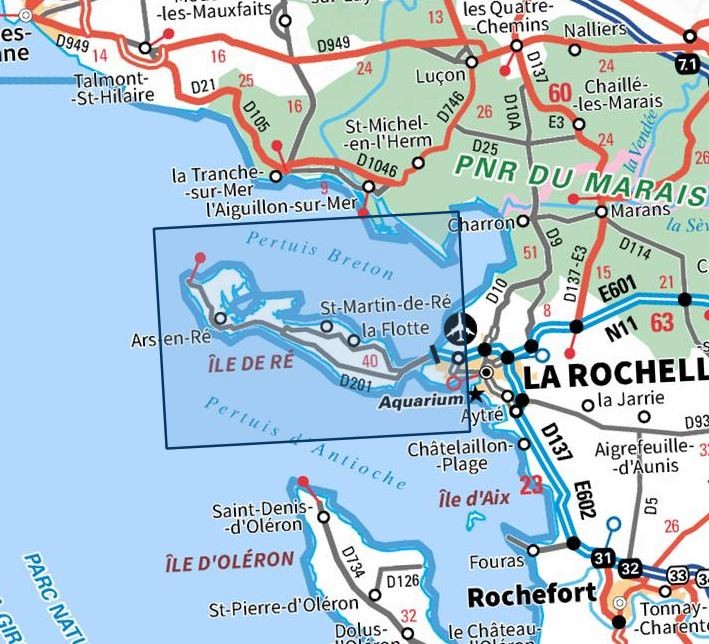 Carte IGN Île de Ré 1329OT série Top 25