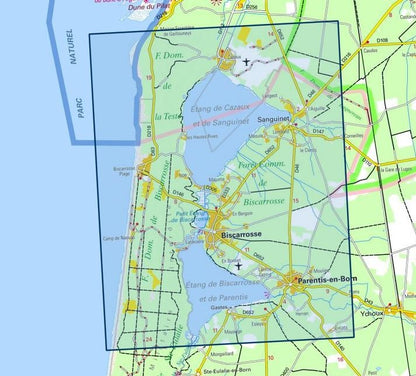 Carte IGN biscarrosse lacs cazaux sanguinet 1339ET série Top 25