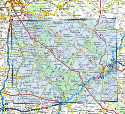 Carte IGN foret eawy neufchatel en bray 2009OT série Top 25