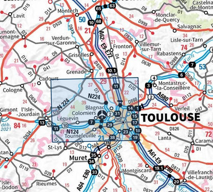 Carte IGN toulouse foret de bouconne 2043ET série Top 25