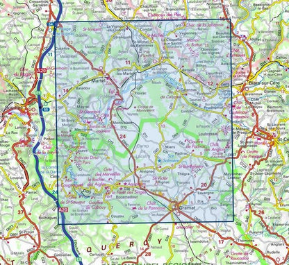 Carte IGN rocamandour padirac vallee dordogne 2136ET série Top 25