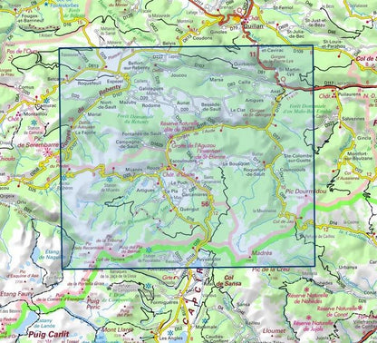 Carte IGN axat querigut gorges audes 2248ET série Top 25