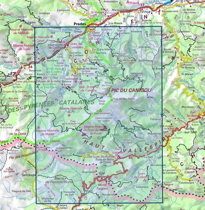 Carte IGN massif du canigou 2349ET série Top 25