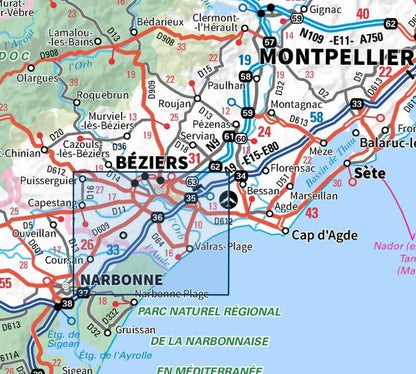 Carte IGN beziers 2545ET série Top 25